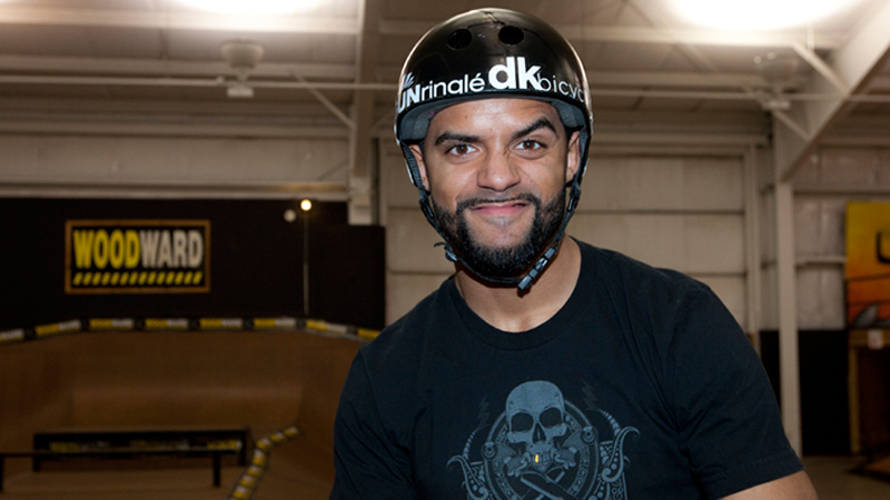 Mykel Larrin at Camp Woodward (Photo: Cody York)