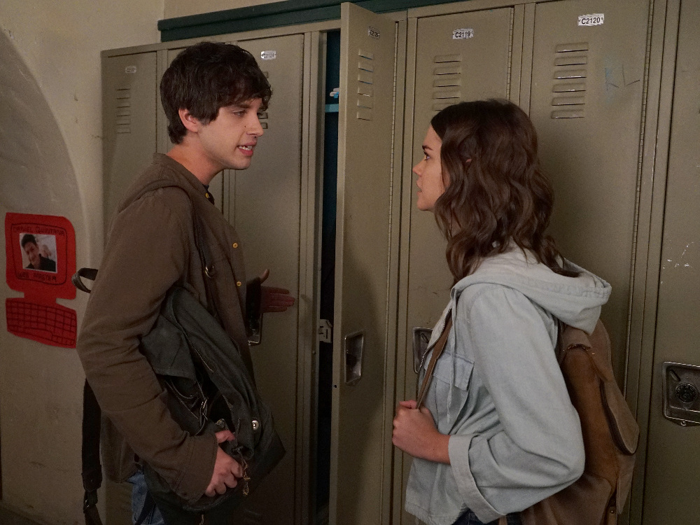 THE FOSTERS - "Trust" - Callie's reaction to a derogatory comment gets her suspended while Mariana is blamed for Nick's actions, on an all-new episode of "The Fosters," airing MONDAY, JULY 11 (8:00 - 9:00 p.m. EDT), on Freeform. (Freeform/Eric McCandless) DAVID LAMBERT, MAIA MITCHELL