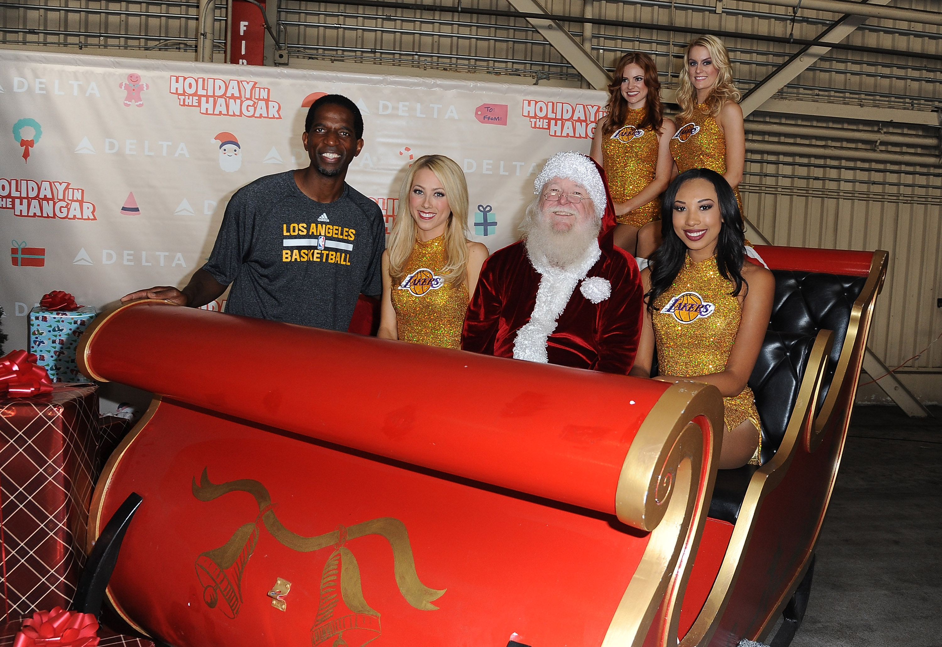 Sarah Hyland & Jordin Sparks Celebrate the Holidays at Delta Airlines’ “Holiday in the Hangar” at LAX