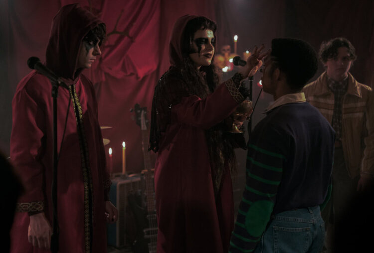 Chiara Aurelia, Emjay Anthony & Kezii Curtis Rock Out in Satanic-Themed Performance in New Series “Hysteria!” – Exclusive Clip