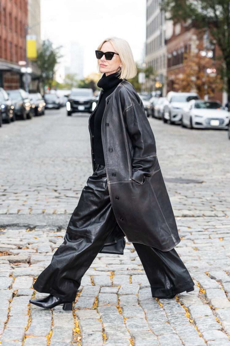 Naomi Watts Just Made Head-to-Toe Leather the Chicest Winter Trend