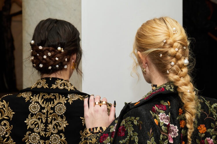 Inside alice + olivia’s Fall/Winter 2026 NYFW Beauty: Gilded Age Glam, Dewy Skin & Pearl-Studded Braids You’ll Be Copying All Season