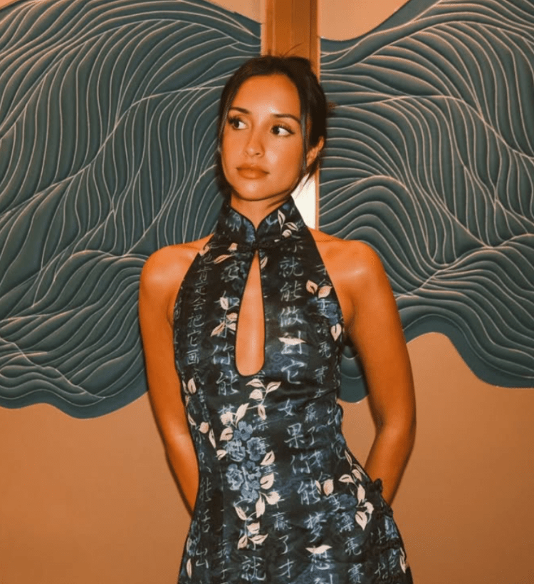 Alexandra Leclerc Makes the Paddock Her Runway in Custom Sau Lee During Shanghai Grand Prix