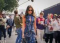 Alexandra Leclerc Makes the Paddock Her Runway in Custom Sau Lee During Shanghai Grand Prix