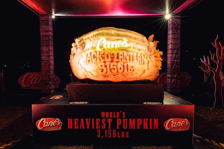 Raising Cane’s Founder and Owner Todd Graves Makes Spooky History in Salem with Record-Breaking 3,156-Pound Jack-O’-Lantern